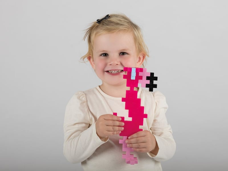 PLUS-PLUS BIG 15 PC TUBE - FLAMINGO