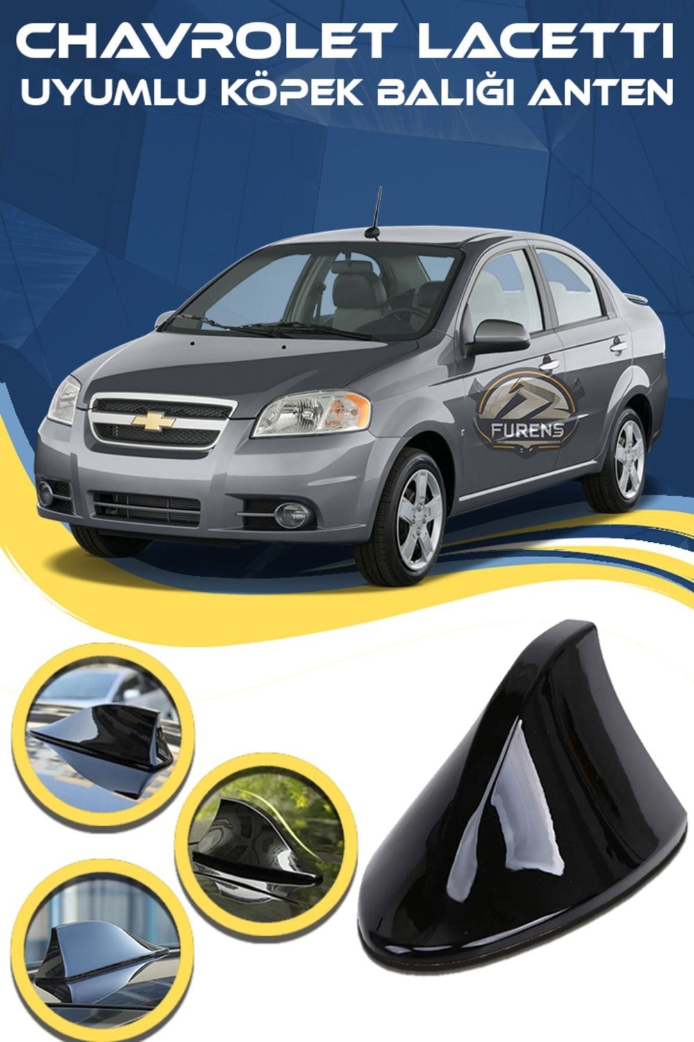 Chevrolet Aveo Uyumlu Oto Balık Sırtı Anten Elektrikli Köpekbalığı Balina Tavan Anteni