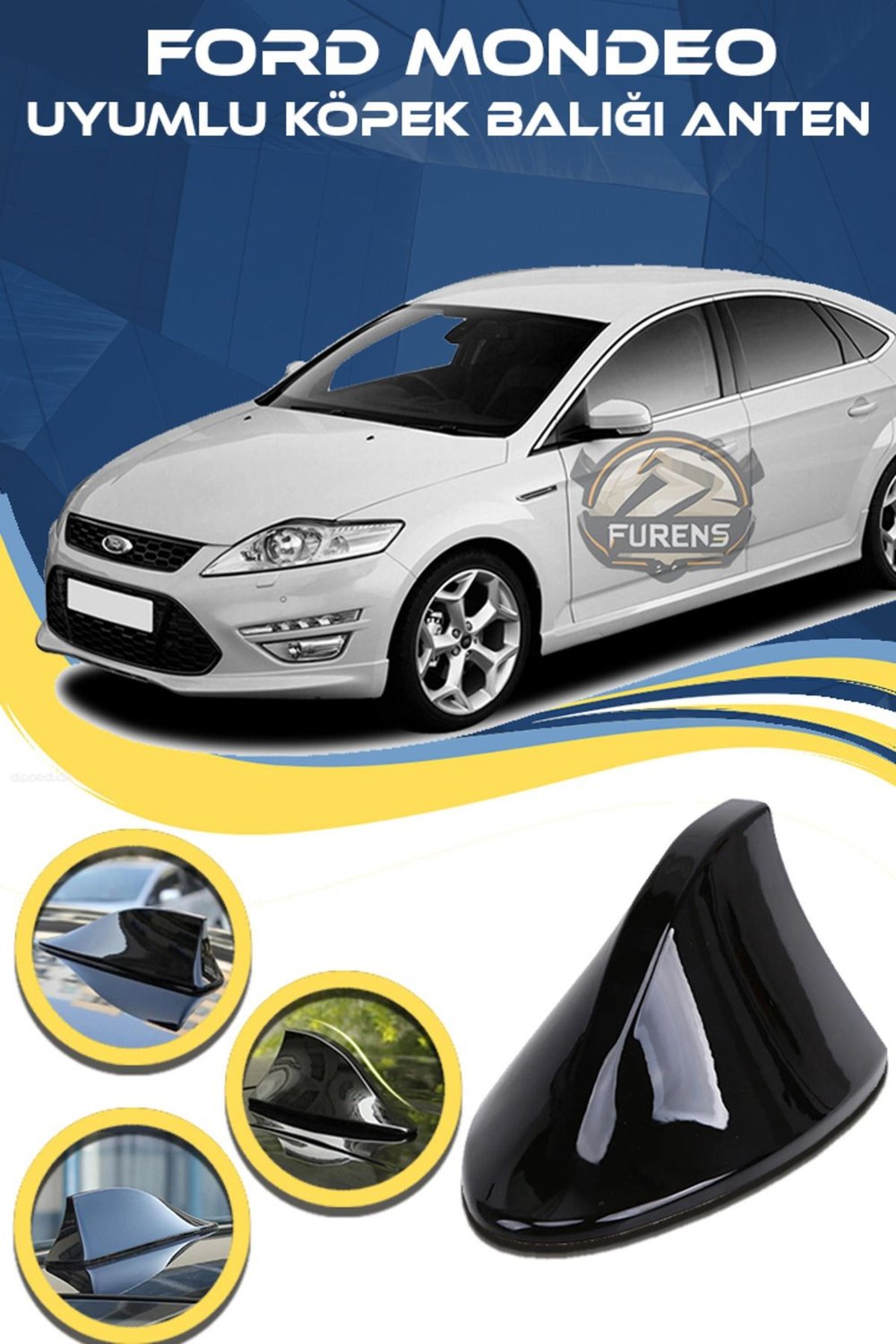 Ford Mondeo Uyumlu Oto Balık Sırtı Anten Elektrikli Köpekbalığı Balina Tavan Anteni