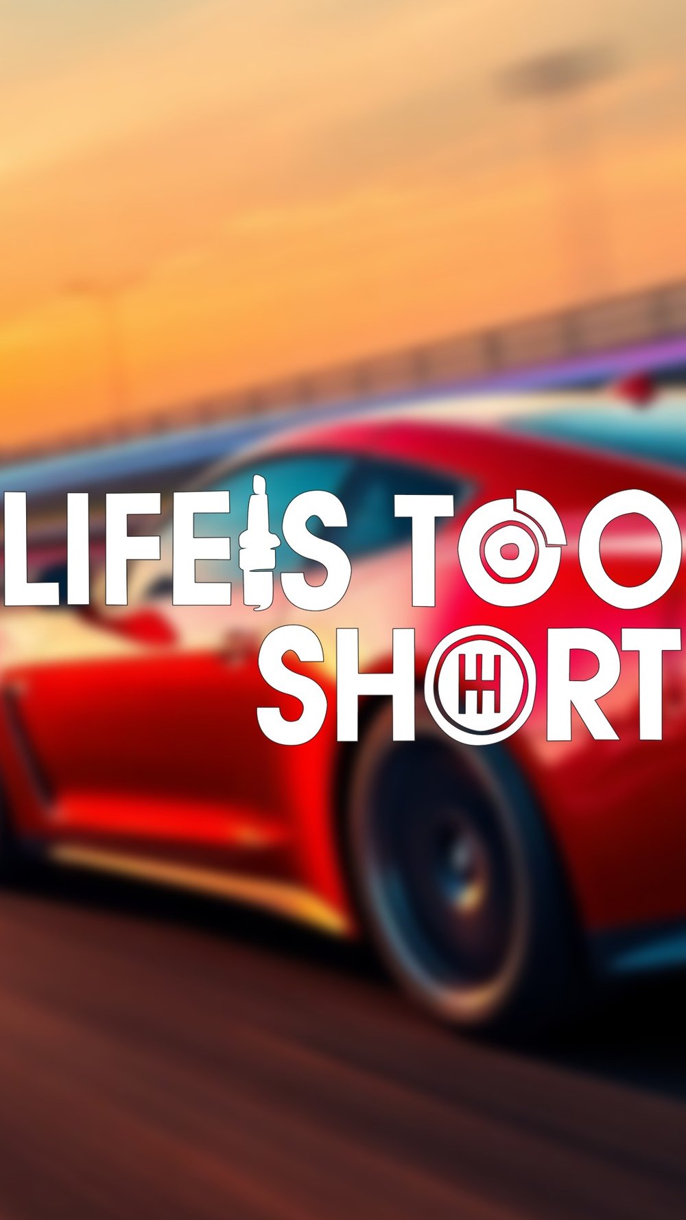 Life İs Too Short 20x8 Jdm Yazı Araba-motosiklet Cam Etiket Sticker Beyaz Renk