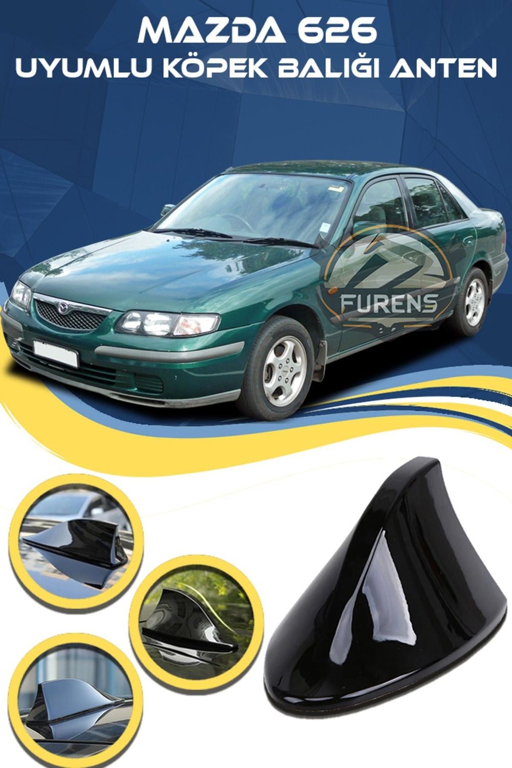Mazda 626 Uyumlu Oto Balık Sırtı Anten Elektrikli Köpekbalığı Balina Tavan Anteni