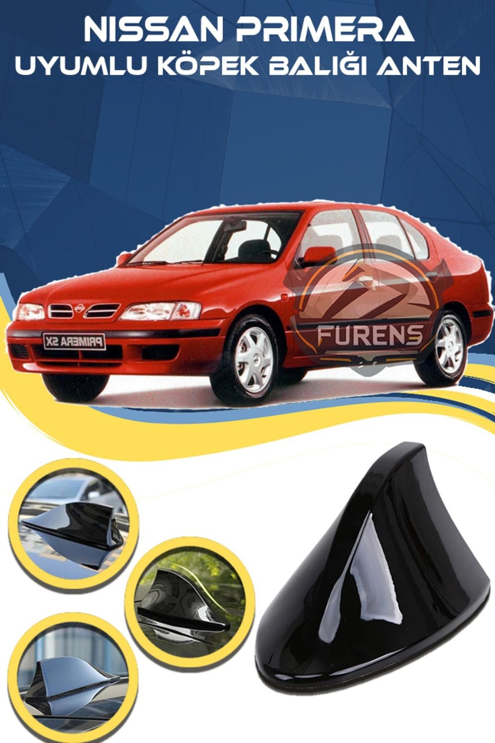 Nissan Primera Uyumlu Oto Balık Sırtı Anten Elektrikli Köpekbalığı Balina Tavan Anteni