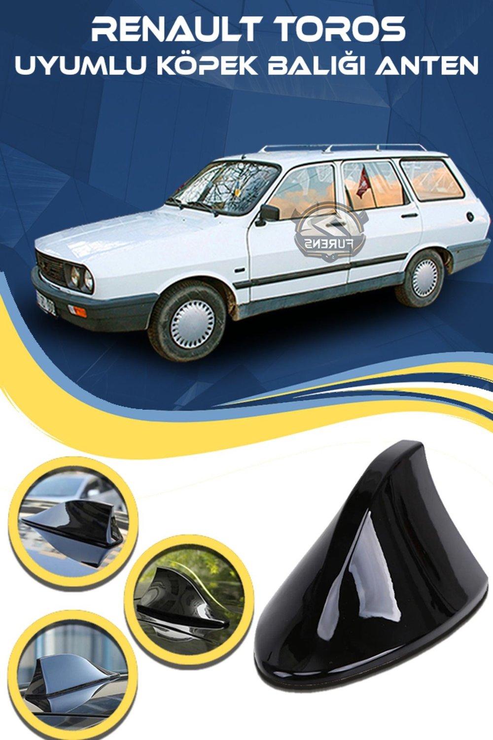 Renault Toros Uyumlu Oto Balık Sırtı Anten Elektrikli Köpekbalığı Balina Tavan Anteni