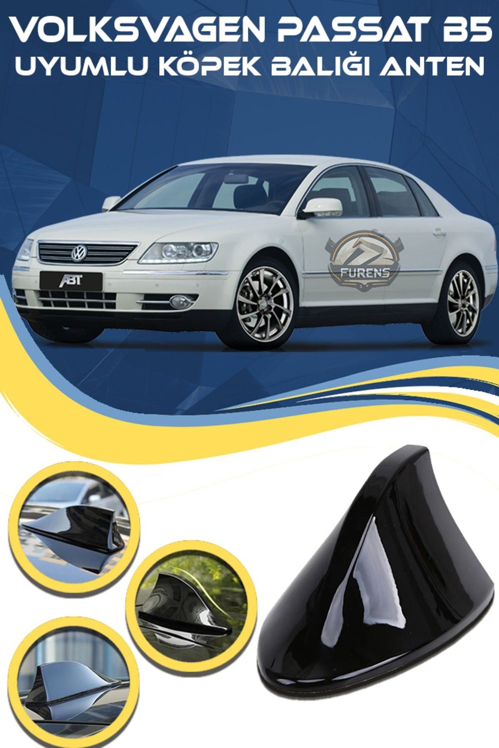 Volksvagen Passat B5 Uyumlu Oto Balık Sırtı Anten Elektrikli Köpekbalığı Balina Tavan Anteni