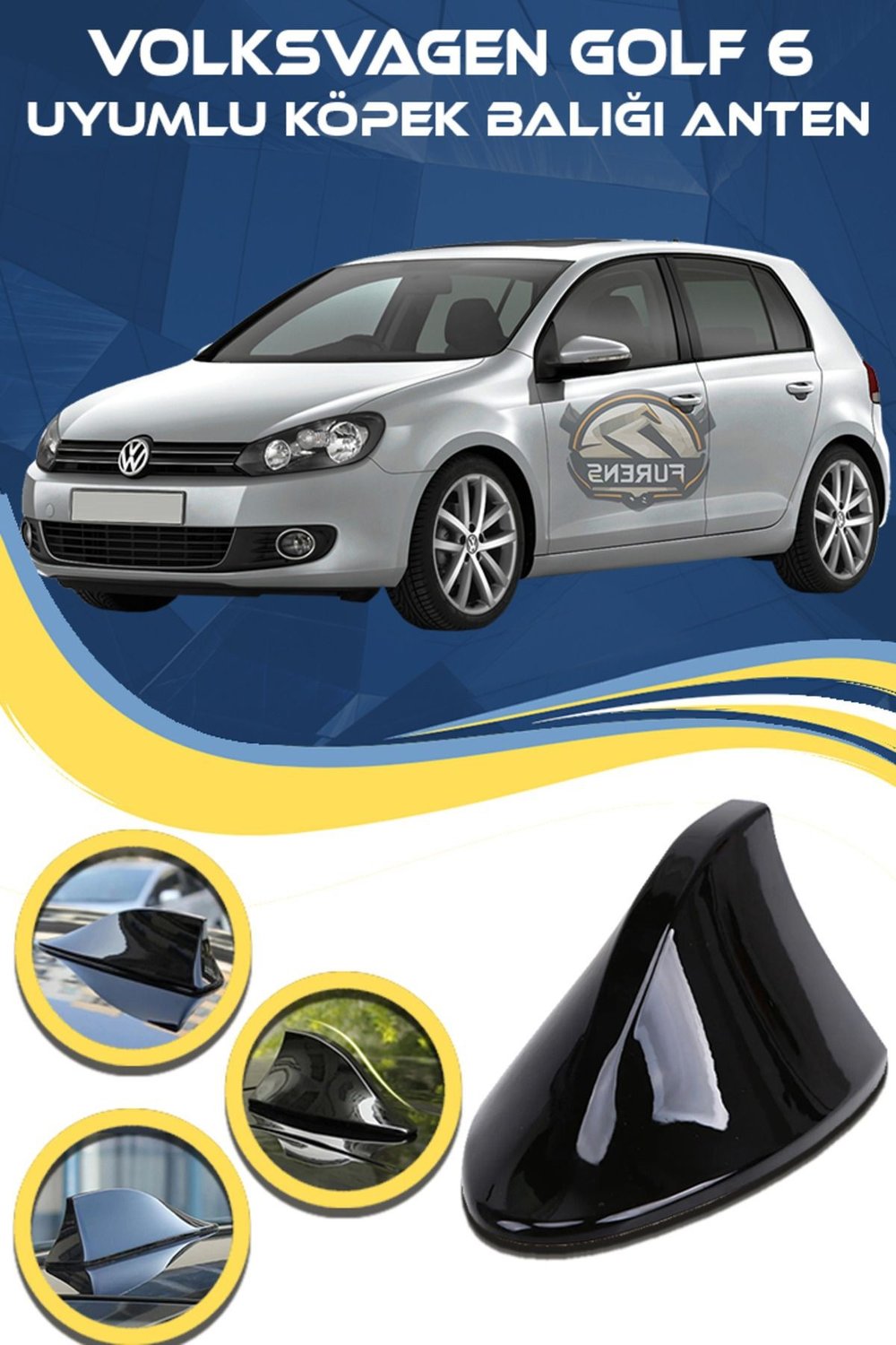Volksvagen Passat B6 Uyumlu Oto Balık Sırtı Anten Elektrikli Köpekbalığı Balina Tavan Anteni