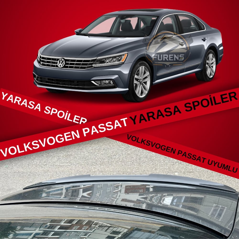 Volkswagen Passat B8  8.5 Bagaj Üstü Black Piano Yarasa Spoiler