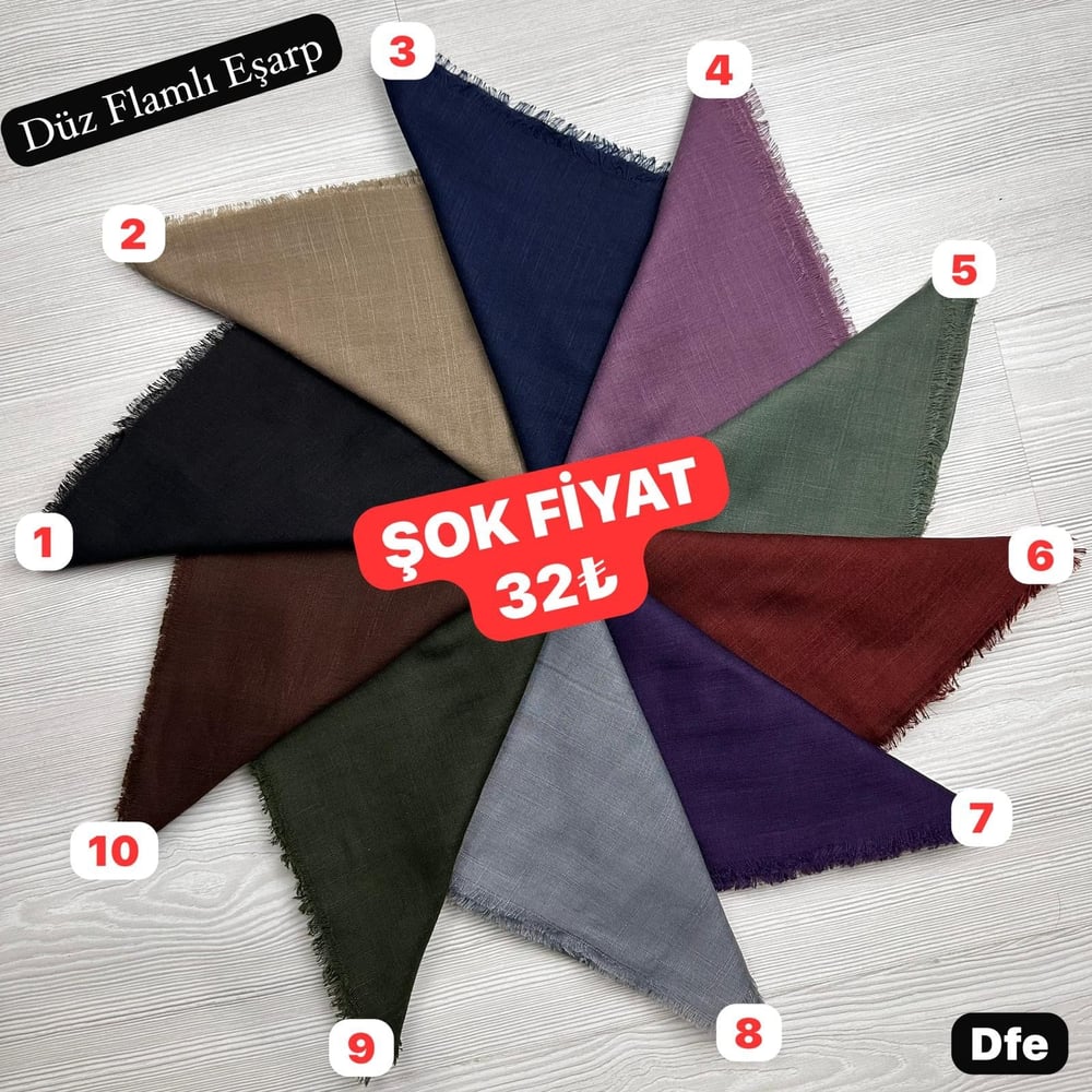 düz flamlı eşarp dfe001