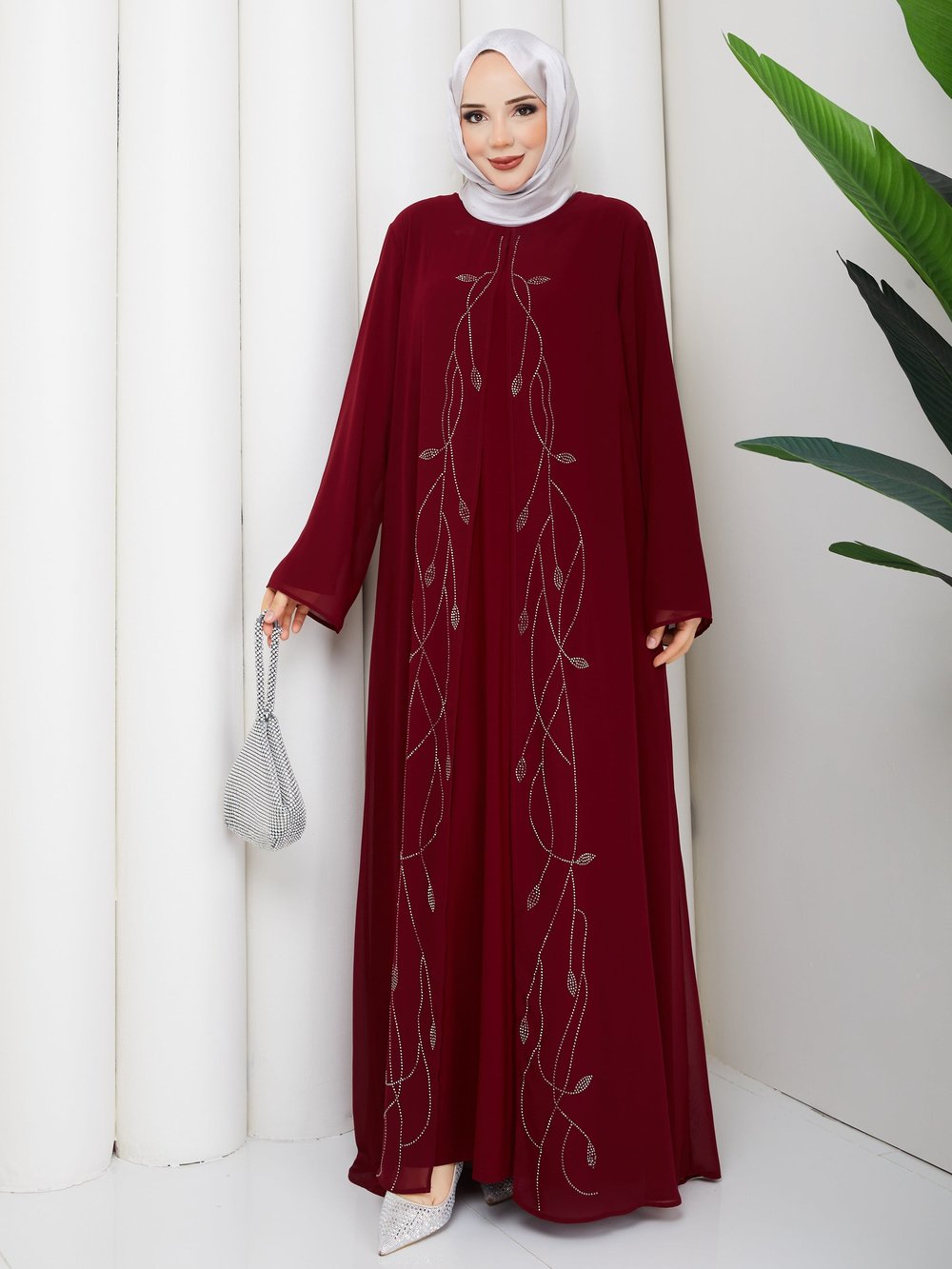 Beliz Elbise Bordo