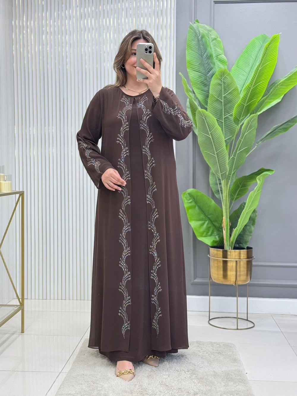Diva Elbise Kahverengi