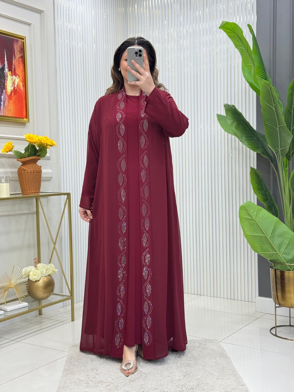 Elora Elbise Takım Bordo
