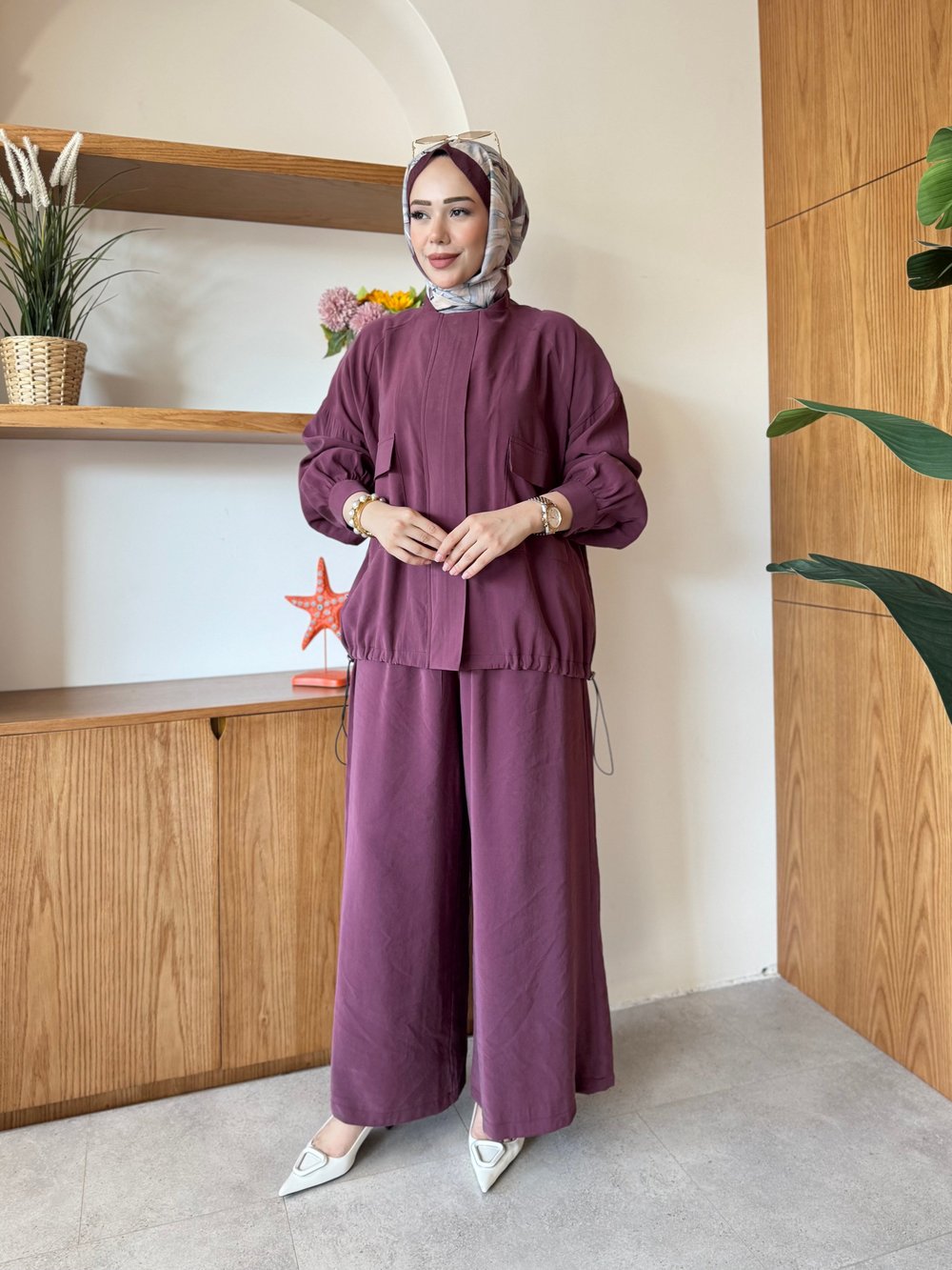 Nilara İkili Takım Bordo