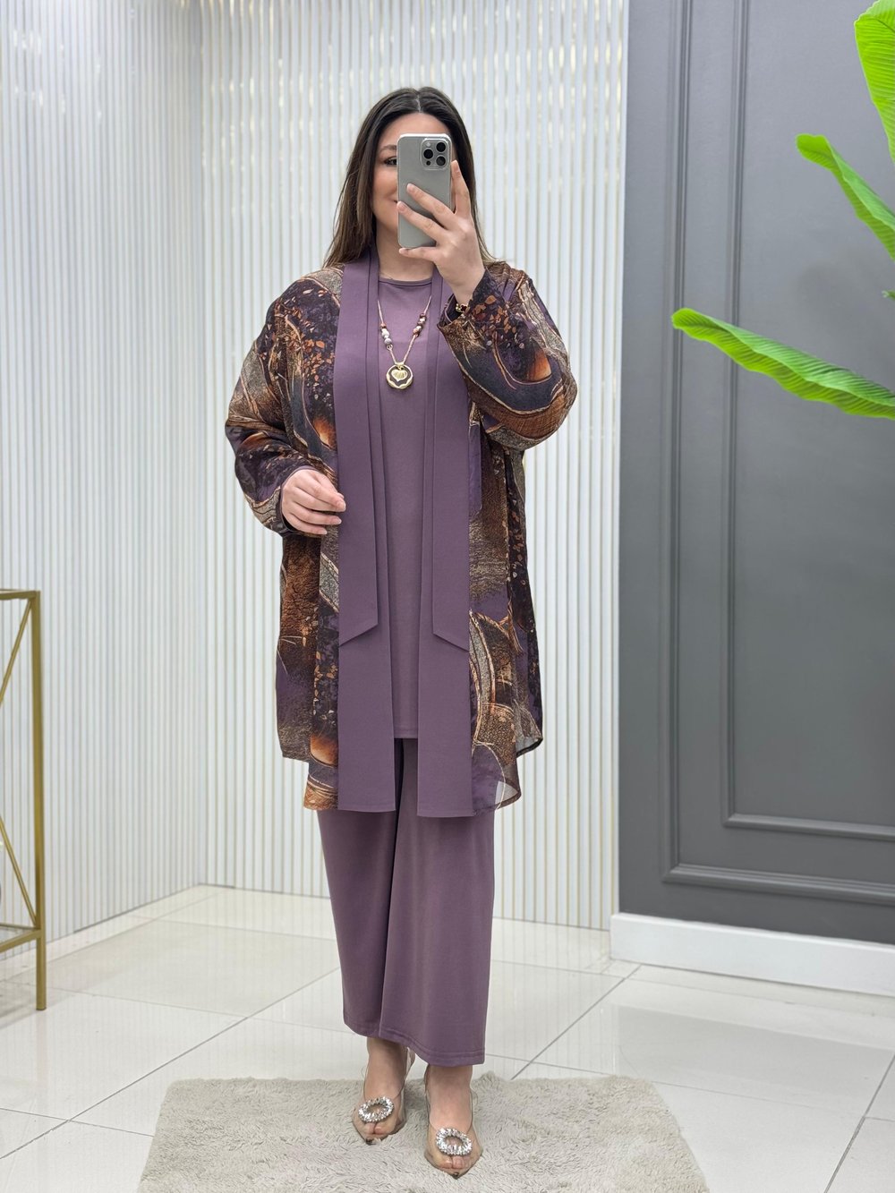 Virel Üçlü Takım Lila