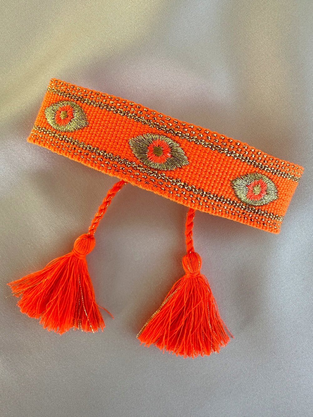 Örgü Göz Bileklik(Turuncu)