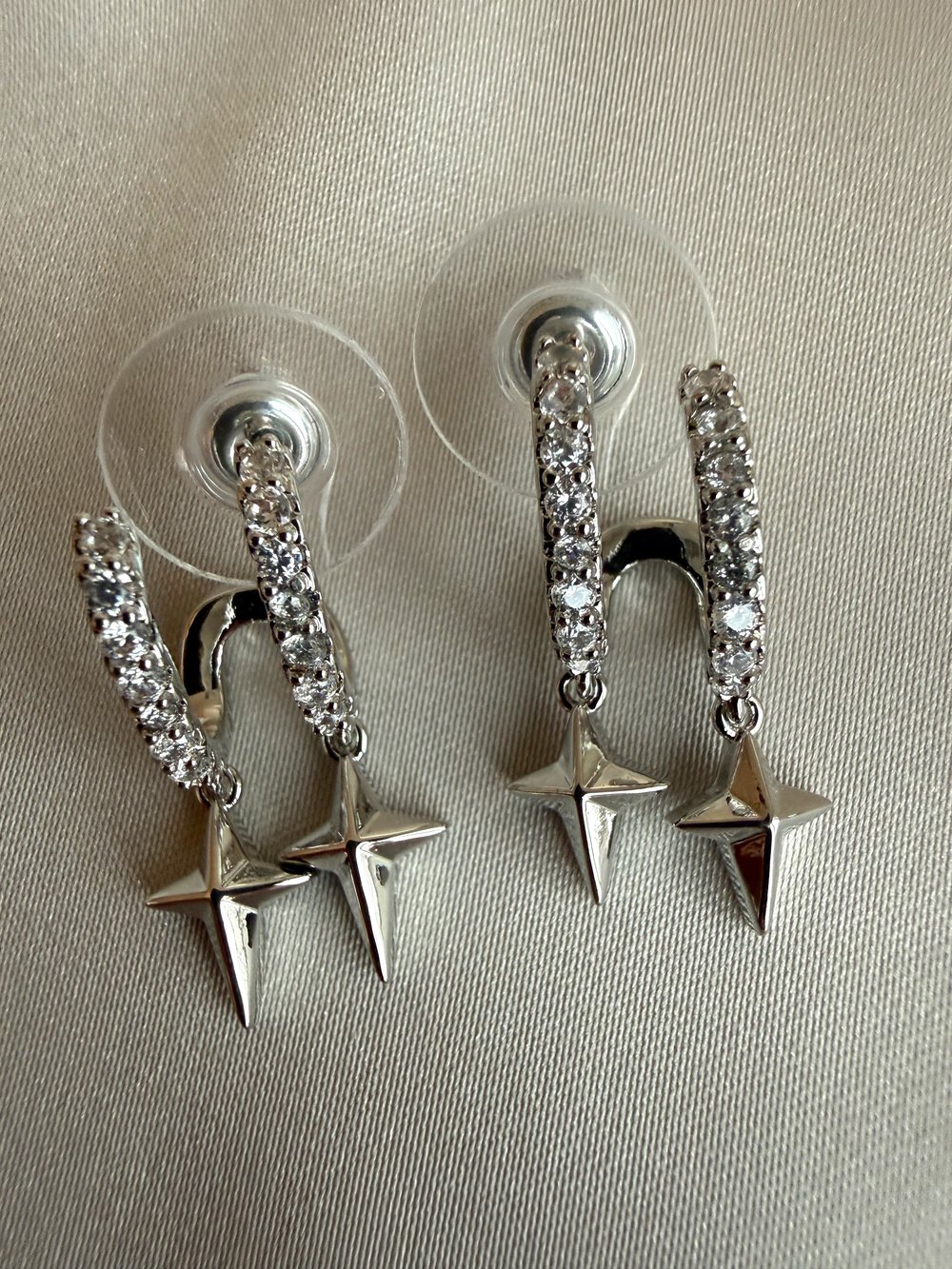 Zirkon Kuzey Yıldız Küpe(Silver)