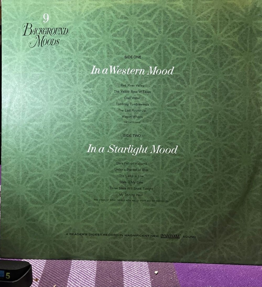 Background Moods 9: In a Western Mood / In a Starlight Mood (LP, Reader's Digest)