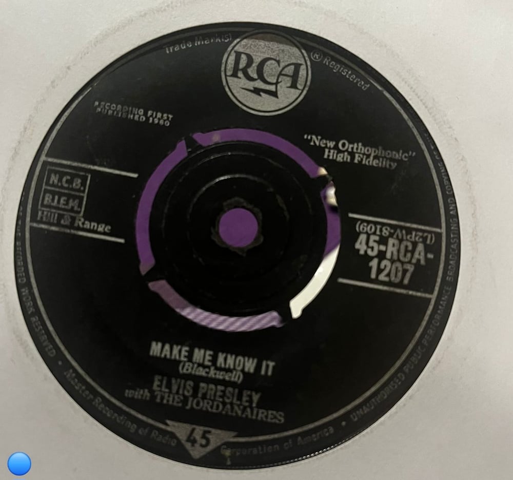 Elvis Presley - Make Me Know It / Soldier Boy (1960) RCA 45-RCA-1207