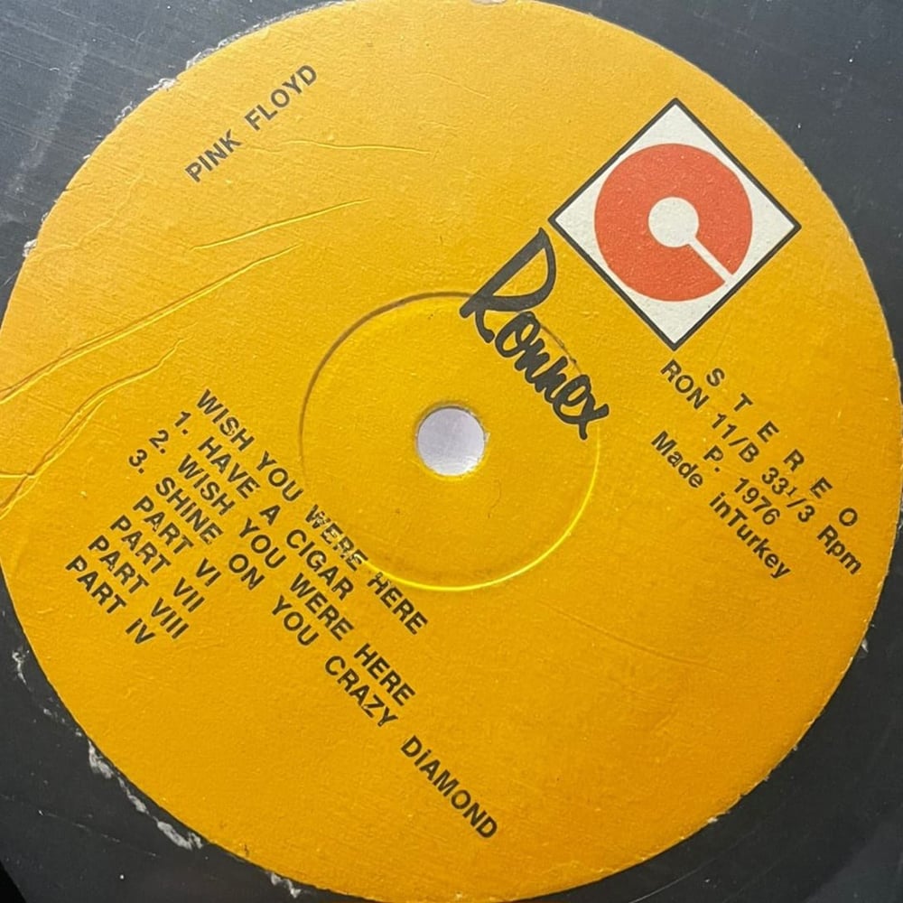 Pink Floyd - Wish You Were Here (Ronnex Records - Ron 11 - Made in Turkey)
