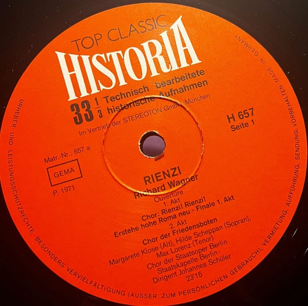 Richard Wagner - Rienzi (Top Classic Historia H 657) 12
