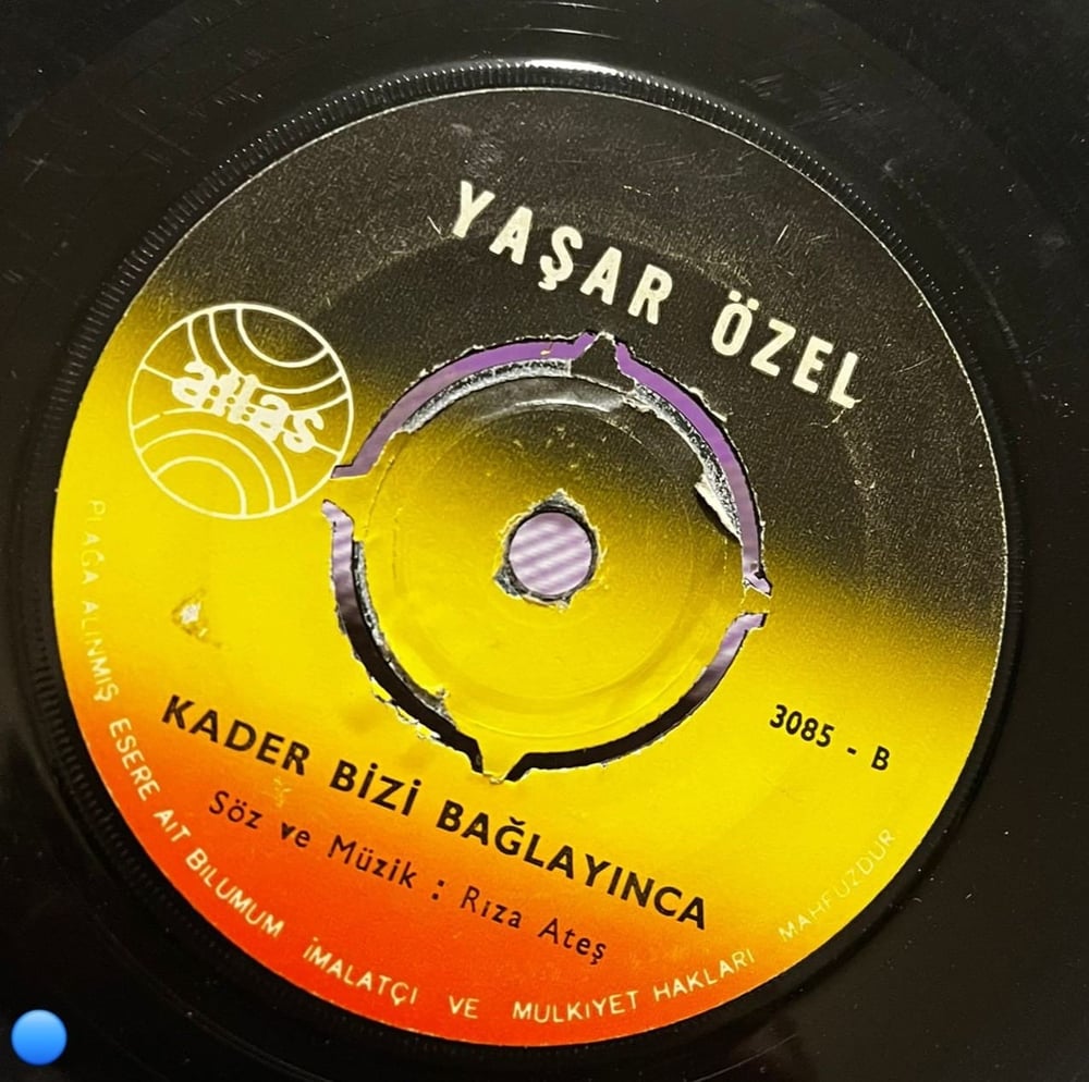 Yaşar Özel - Ahımı Hicranımı / Kader Bizi Bağlayınca - Atlas Plak 45'lik