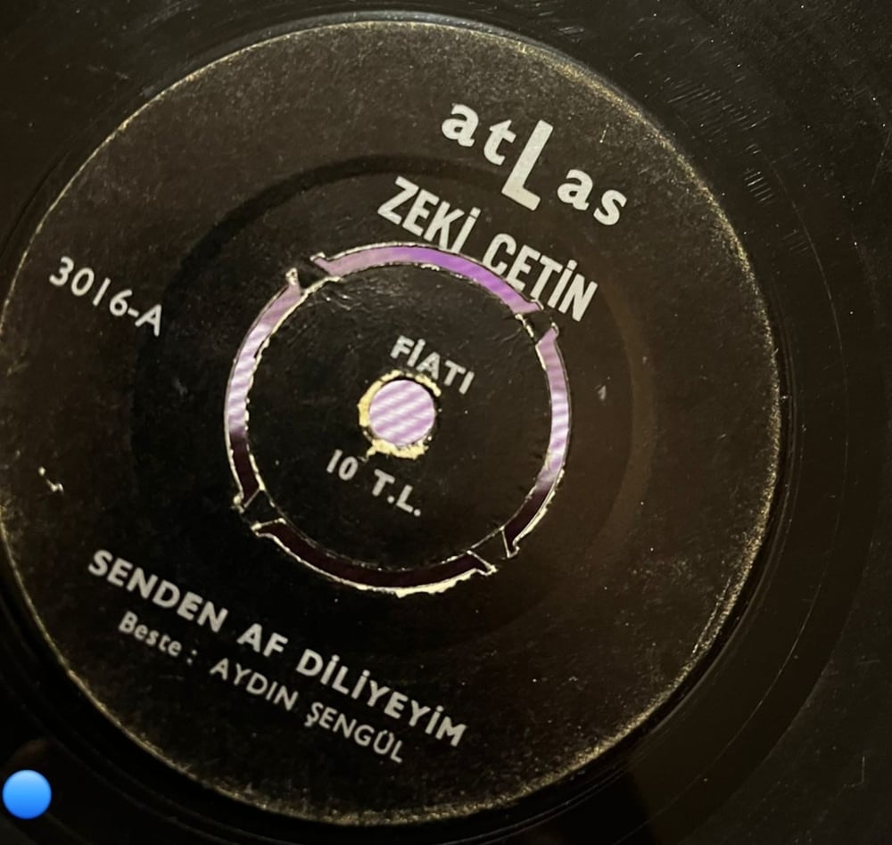 Zeki Çetin - Senden Af Diliyeyim / Göz Yaşlarım - Atlas Plak 45'lik