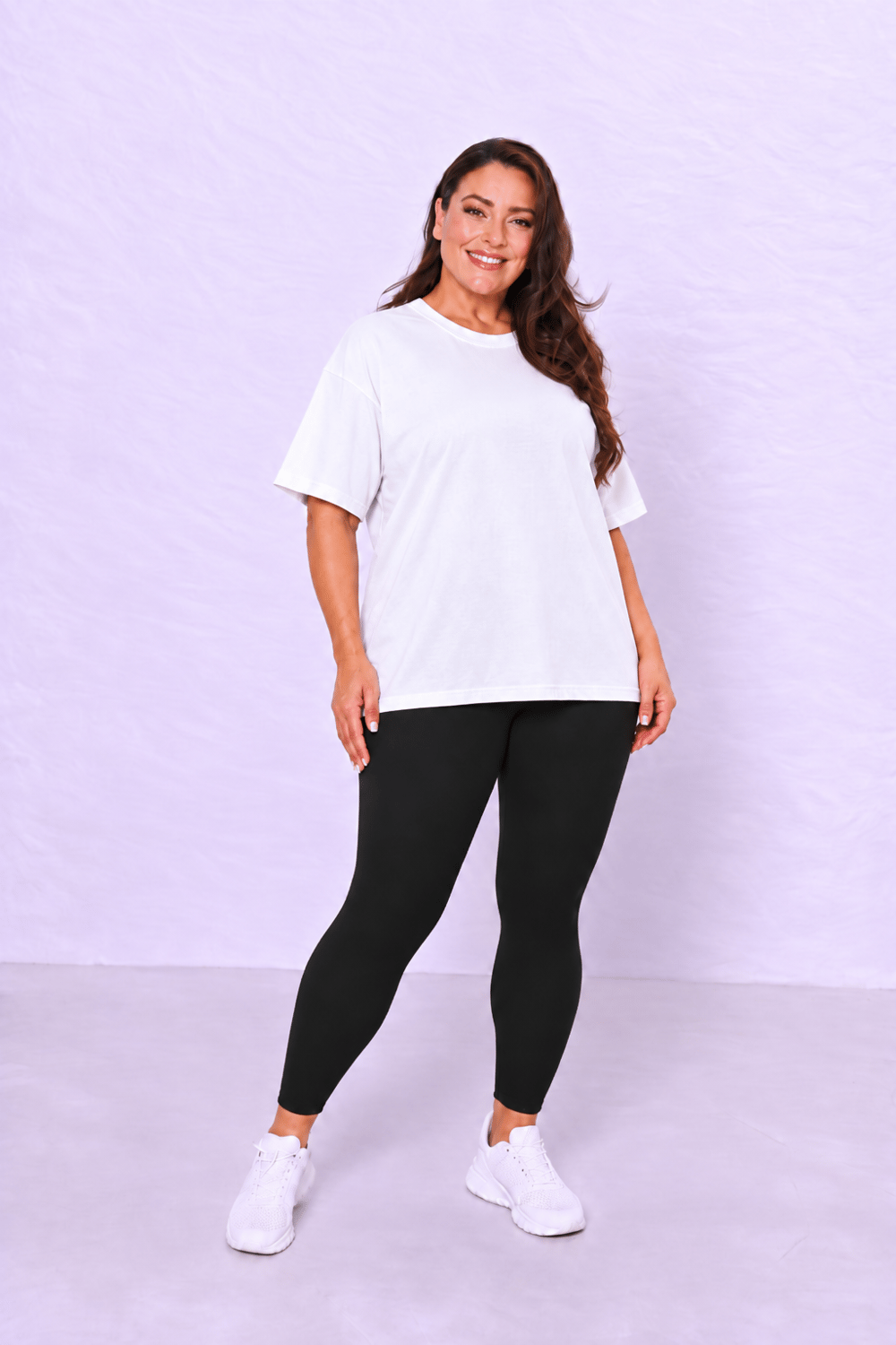 Oversize Basic T-Shirt - BEYAZ