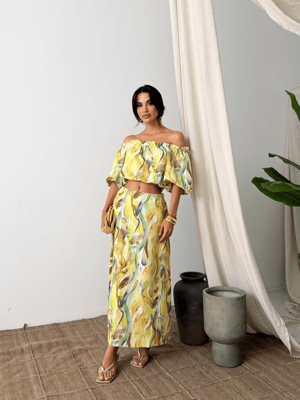BALON KOLLU CROP BLUZ & ETEK