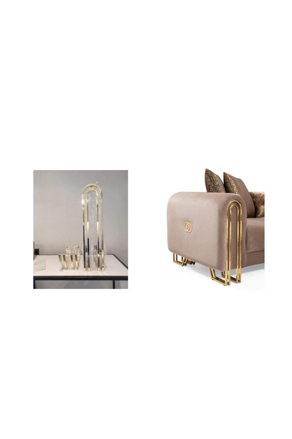 Metal Mobilya Ayağı Montana Model 66*15 Altın 2 Adet