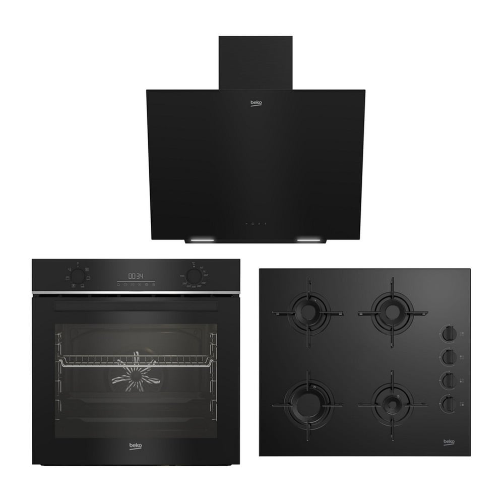 60 CM OCAKLI AVANTAJ SİYAH ANKASTRE SET ( BFC 330 S + BOCD T 6011 ES + BDE 6041 S )