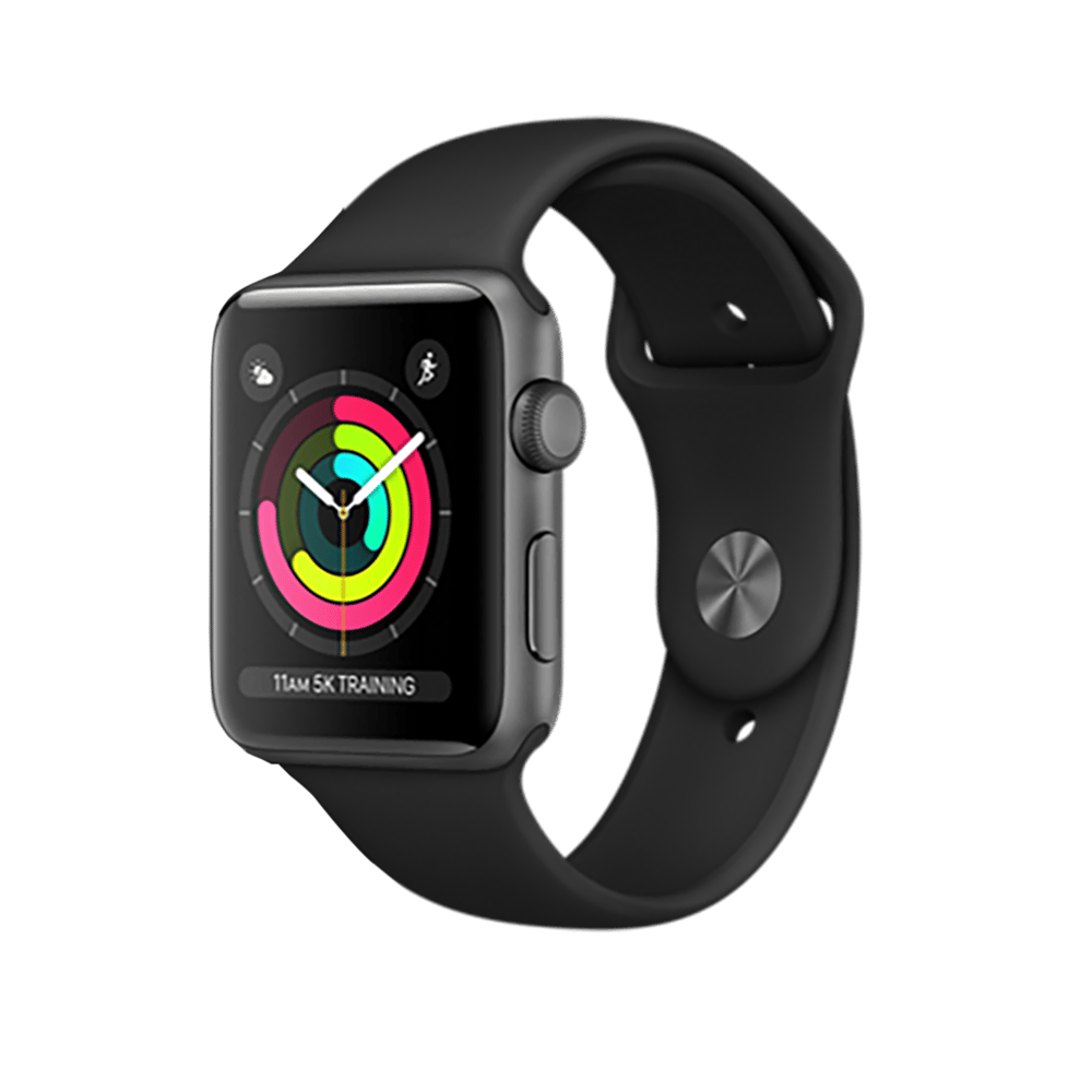 Apple W S3 38mm S. Grey Case Black SBand Giyilebilir Teknoloji