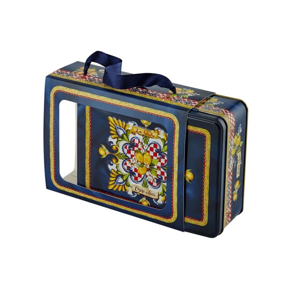 Chiara Alessi Capri Mavi Metal Kutu Kahve Fincanları