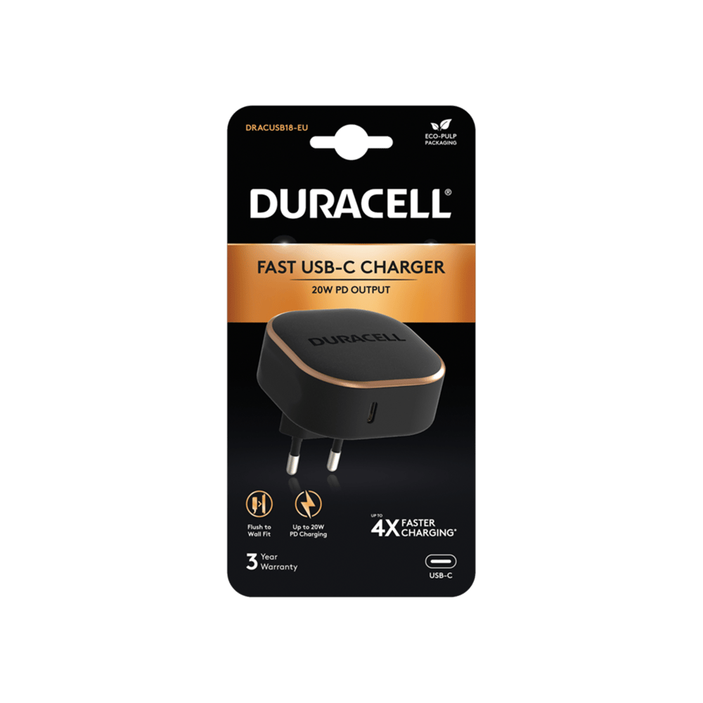 DURACELL WALL CHARGER 20W BLACK Şarj Cihazları