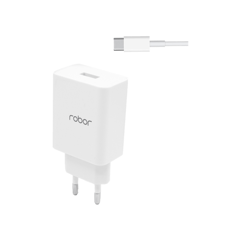 Robor Şarj Adap. R612 Type-C 1m Beyaz Şarj Cihazları