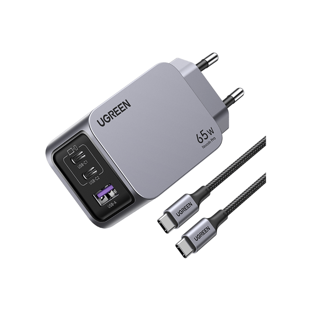 UGREEN Nexode Pro 65W adaptör+100W kablo Cep Telefonu Aksesuarları