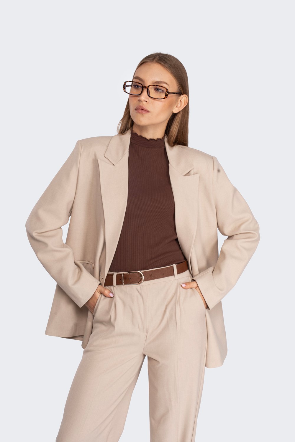 Vatkalı Premıum Bej Blazer 