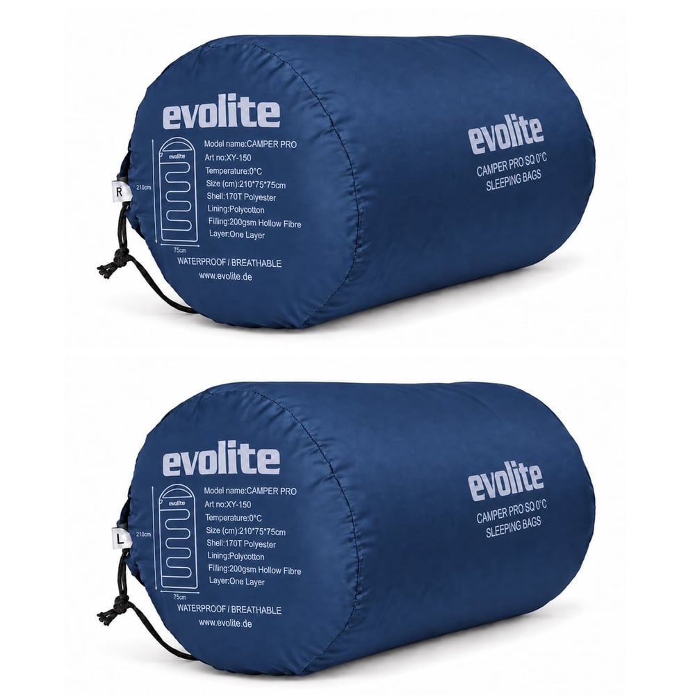 Evolite Camper Pro SQ Birleştirilebilir 2 Kişilik Uyku Tulumu