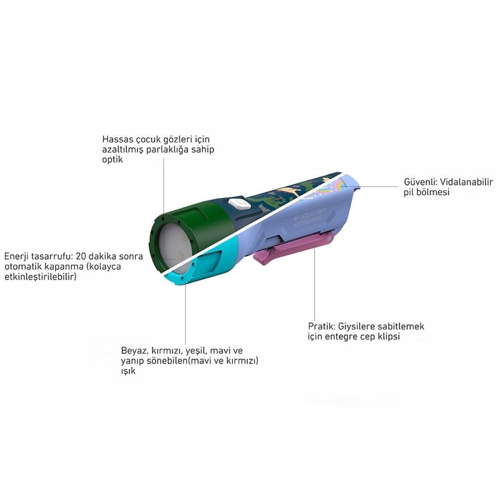 Led Lenser Kidbeam4 Purple Çocuk El Feneri