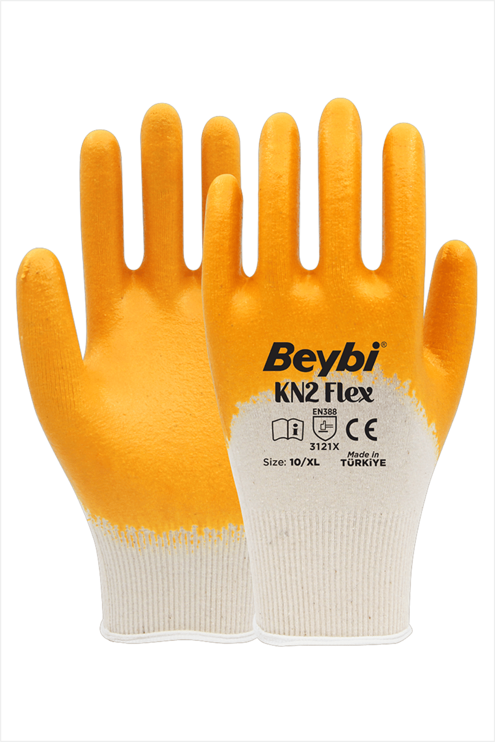 BEYBİ KN2 FLEX SARI NİTRİL İŞ ELDİVENİ 12'Lİ PAKET