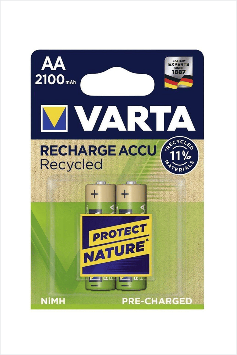 Varta AA 1.2V 2100mAh Ni-MH 2'li Paket Pil – Recycled (56816)