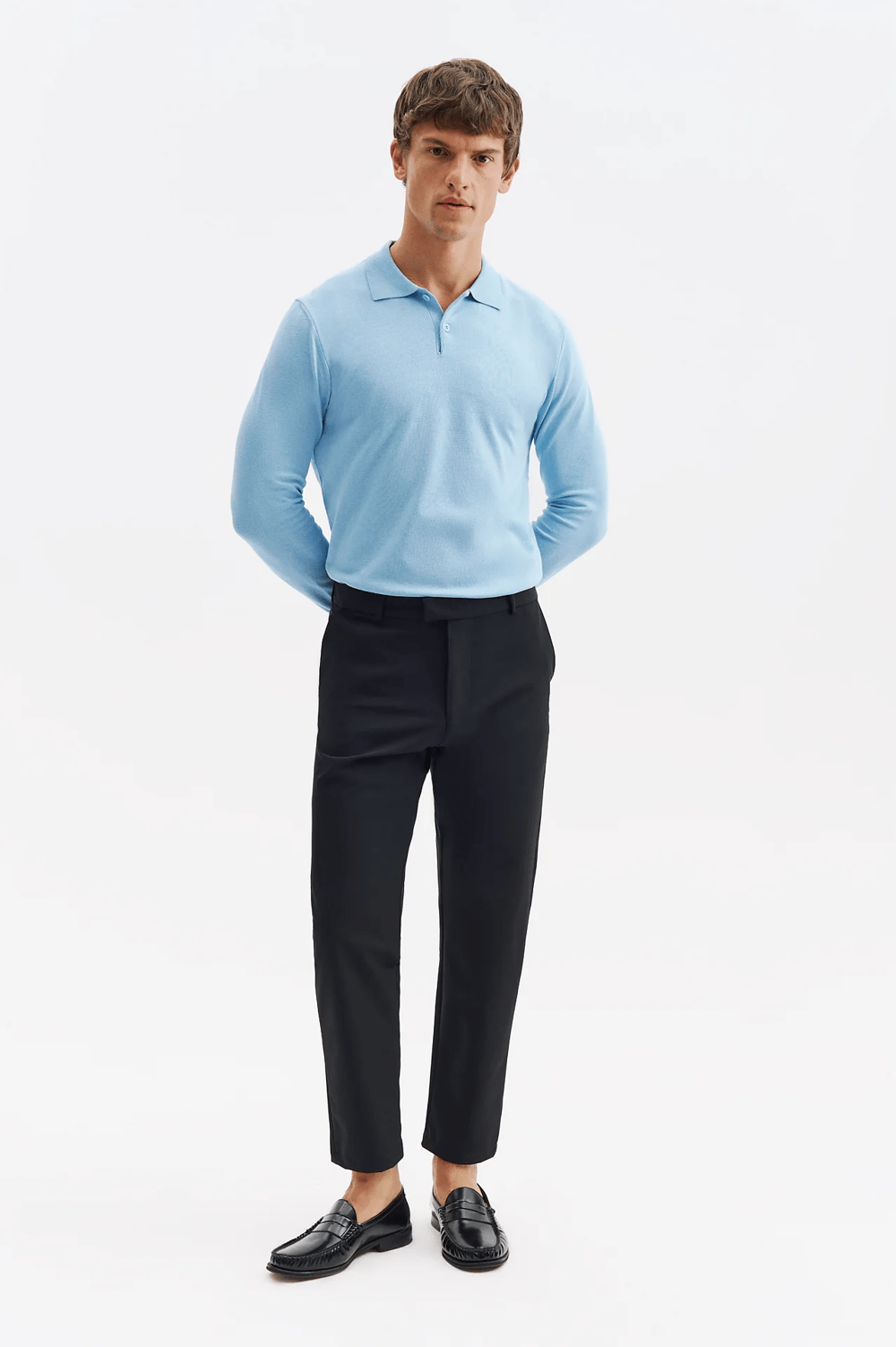 Lycra Esnek Kesim Siyah Kumaş Pantolon