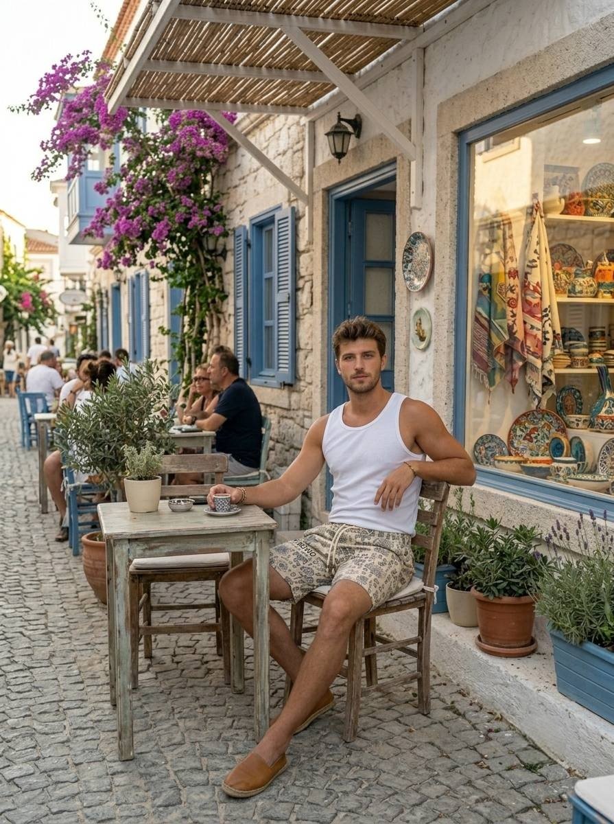 Boho Desenli Şort
