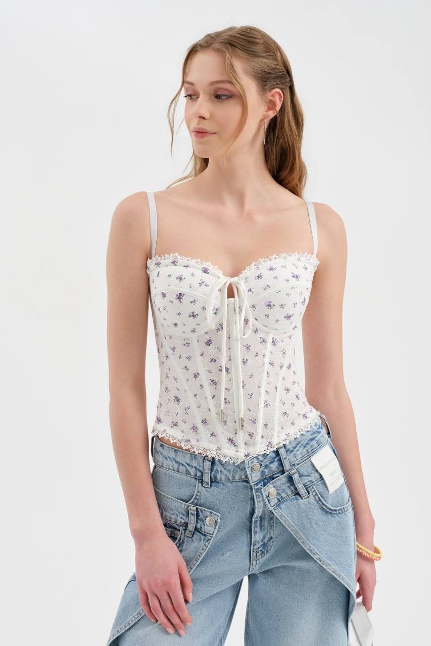 Floral Muse Dantel Detaylı Büstiyer