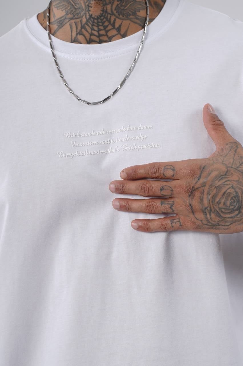 Uptown Verse Oversize Premium Beyaz Tişört