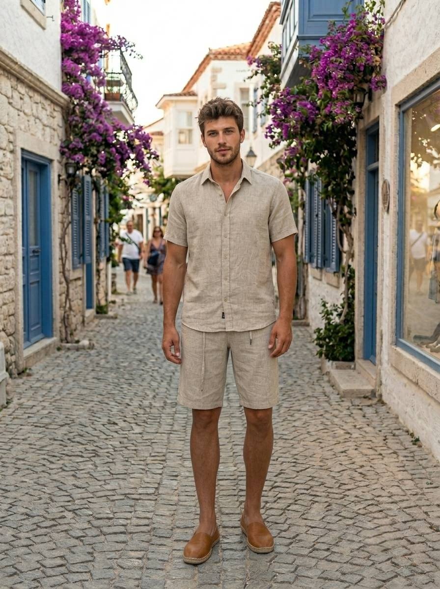 Riviera Comfort Viskon Keten Şort