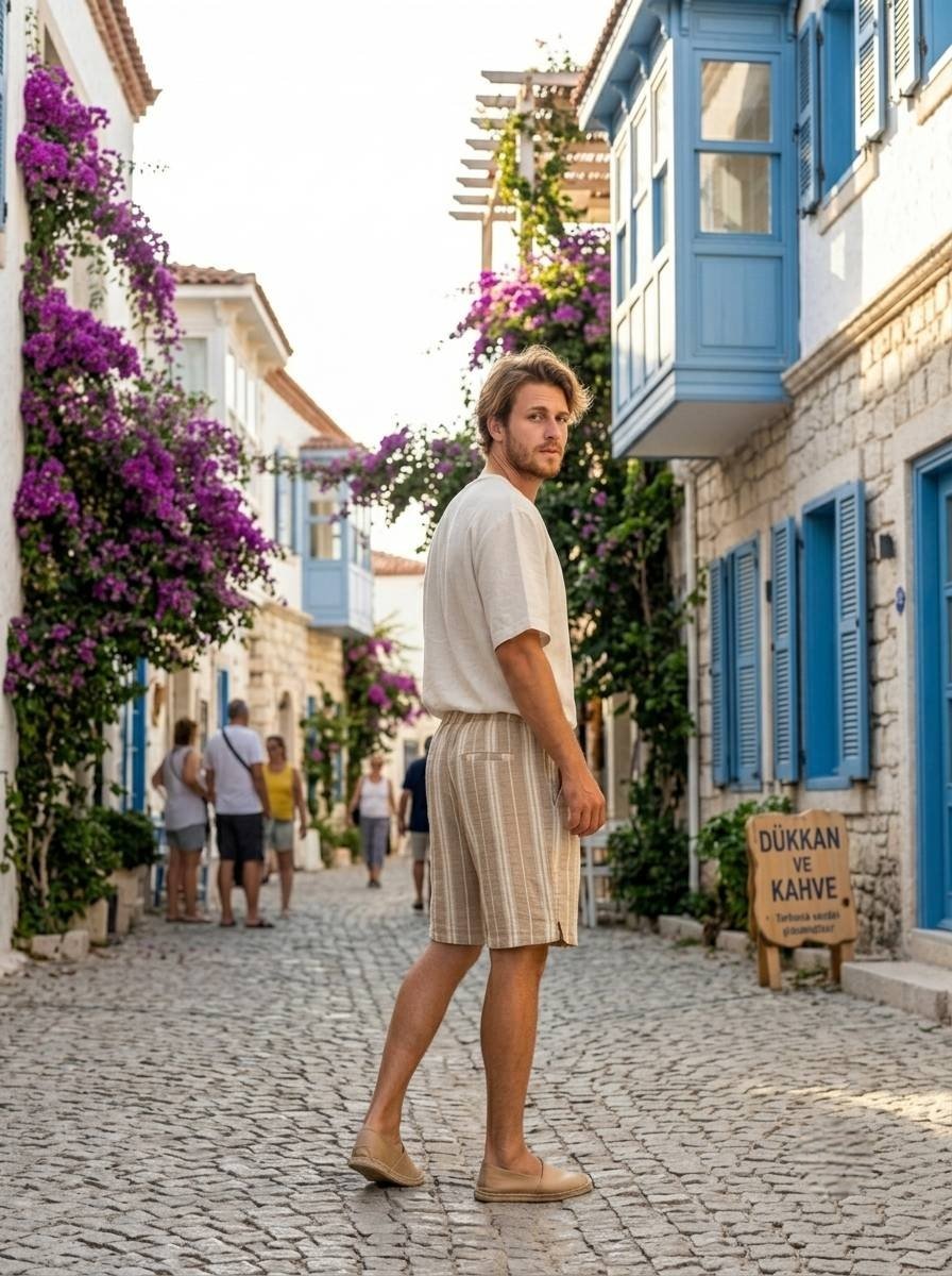 Riviera Stripe Şort