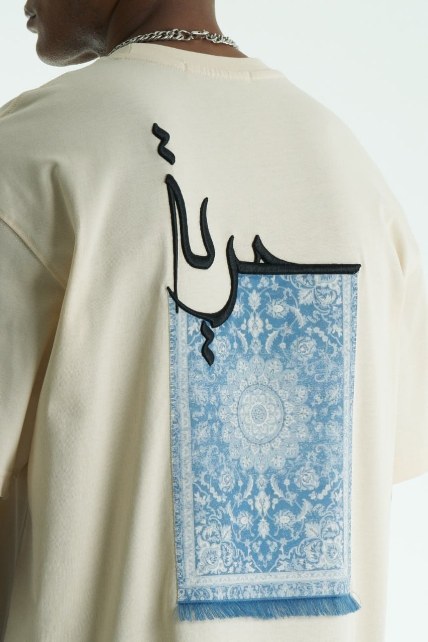 Ethnic Soul Patchwork Detaylı Taş Oversize Tişört