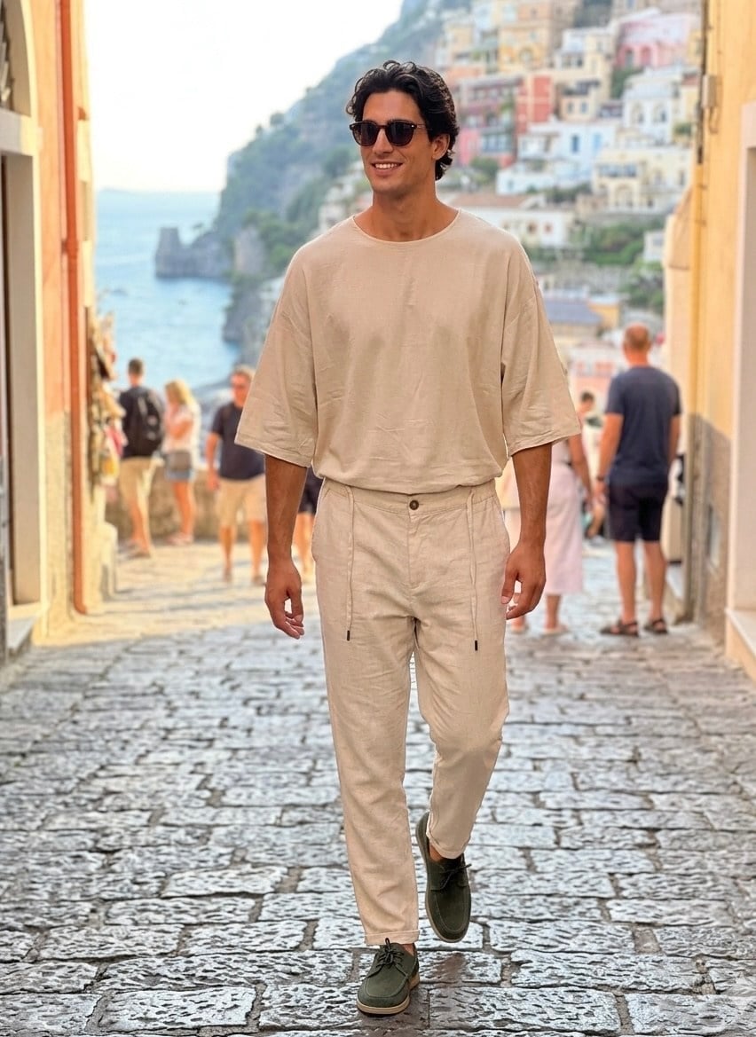 Viskon Keten Pant Beige