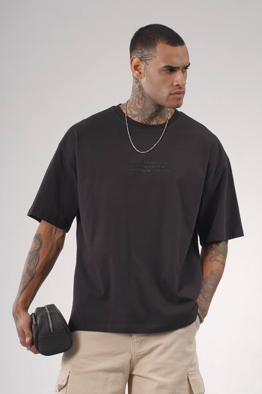 Uptown Verse Oversize Premium Siyah Tişört