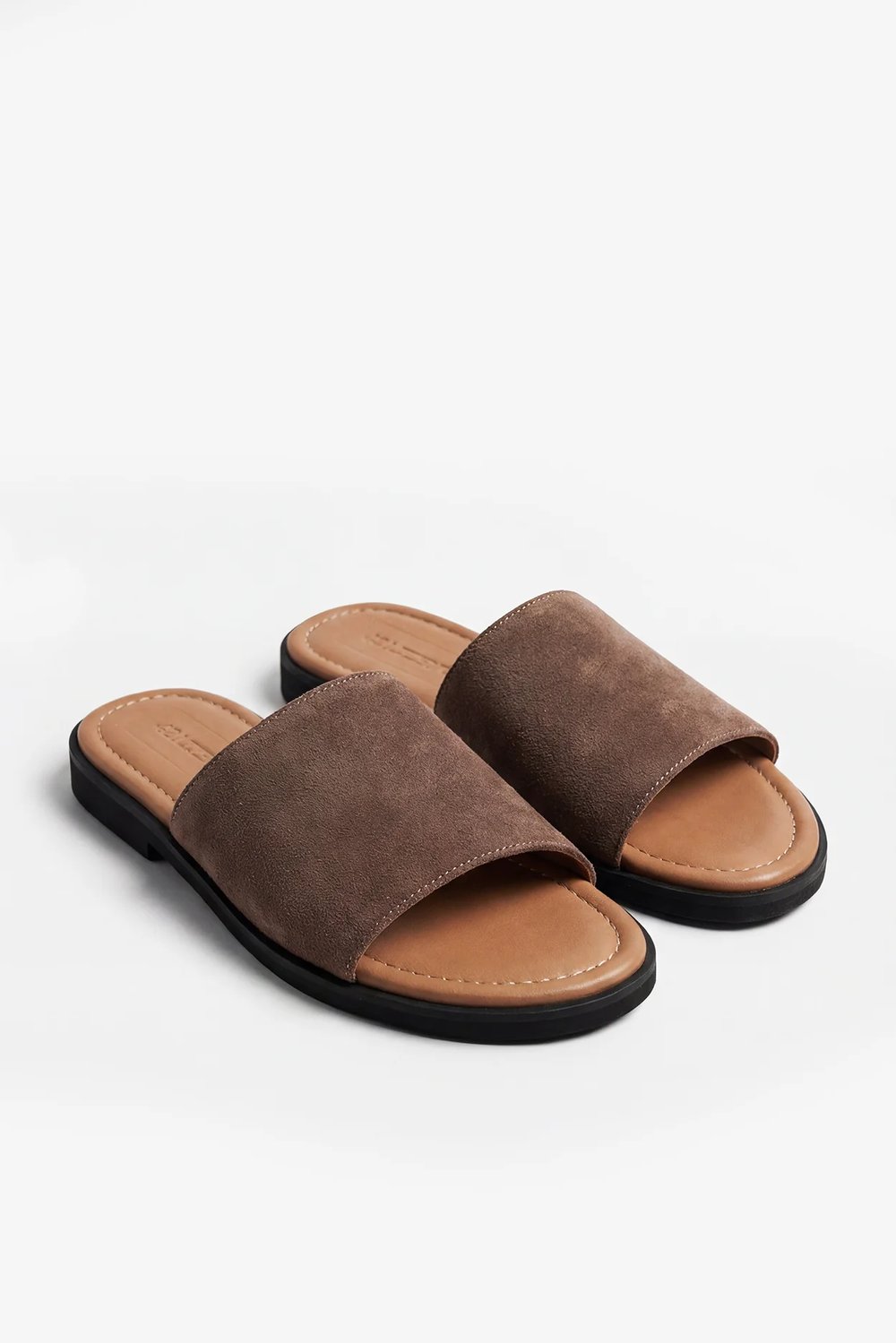 Süet Bantlı Minimal Terlik Beige