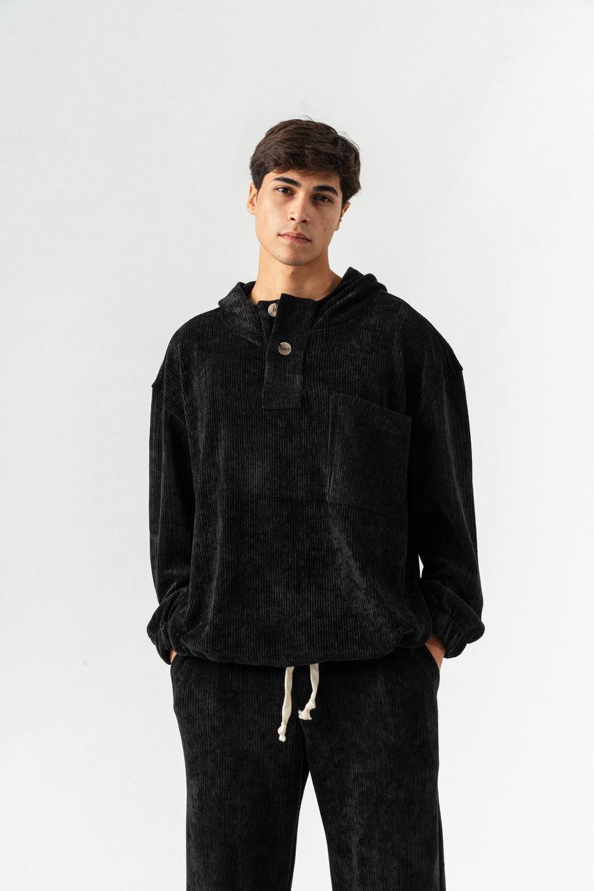 JACE JACEY 125 KAPSONLU  KADIFE  HOODIE