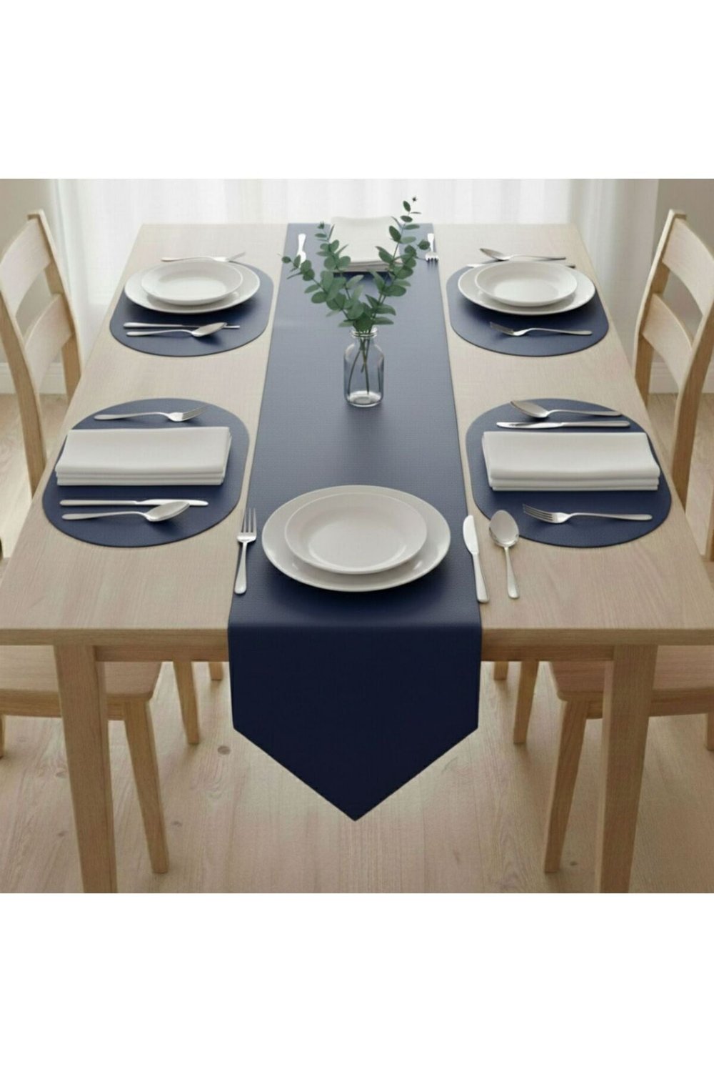 4+1 Adet Deri Amerikan Servis+Runner Set (4 Amerikan Servis -1 Runner )